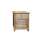 PALM BEACH LOUVRE STYLE BEDSIDE TABLE 1 DRAWER & 1 DOOR WITH HINGES ON THE RIGHT-HAND SIDE IN SOLID OAK - MyChocolateWood