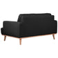 PAMELA 2-SEATER ITALIAN LEATHER SOFA IN BLACK - MyChocolateWood