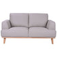 PAMELA 2-SEATER ITALIAN LEATHER SOFA IN LIGHT GREY - MyChocolateWood