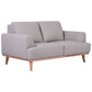PAMELA 2-SEATER ITALIAN LEATHER SOFA IN LIGHT GREY - MyChocolateWood