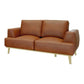 PAMELA 2-SEATER ITALIAN LEATHER SOFA IN TAN - MyChocolateWood
