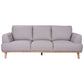 PAMELA 3-SEATER ITALIAN LEATHER SOFA IN LIGHT GREY - MyChocolateWood