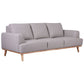 PAMELA 3-SEATER ITALIAN LEATHER SOFA IN LIGHT GREY - MyChocolateWood