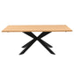 PANNIER DINING TABLE NATURAL OAK COLOURED TOP/BLACK LEGS - MyChocolateWood