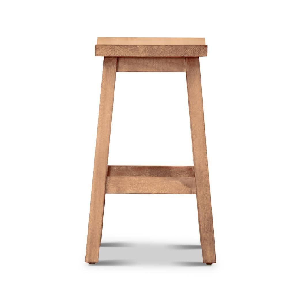 PAPAYA SOLID MANGO WOOD STOOL HONEY WASH - MyChocolateWood