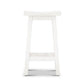 PAPAYA SOLID MANGO WOOD STOOL WHITE - MyChocolateWood