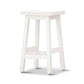 PAPAYA SOLID MANGO WOOD STOOL WHITE - MyChocolateWood