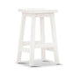 PAPAYA SOLID MANGO WOOD STOOL WHITE - MyChocolateWood
