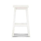 PAPAYA SOLID MANGO WOOD STOOL WHITE - MyChocolateWood