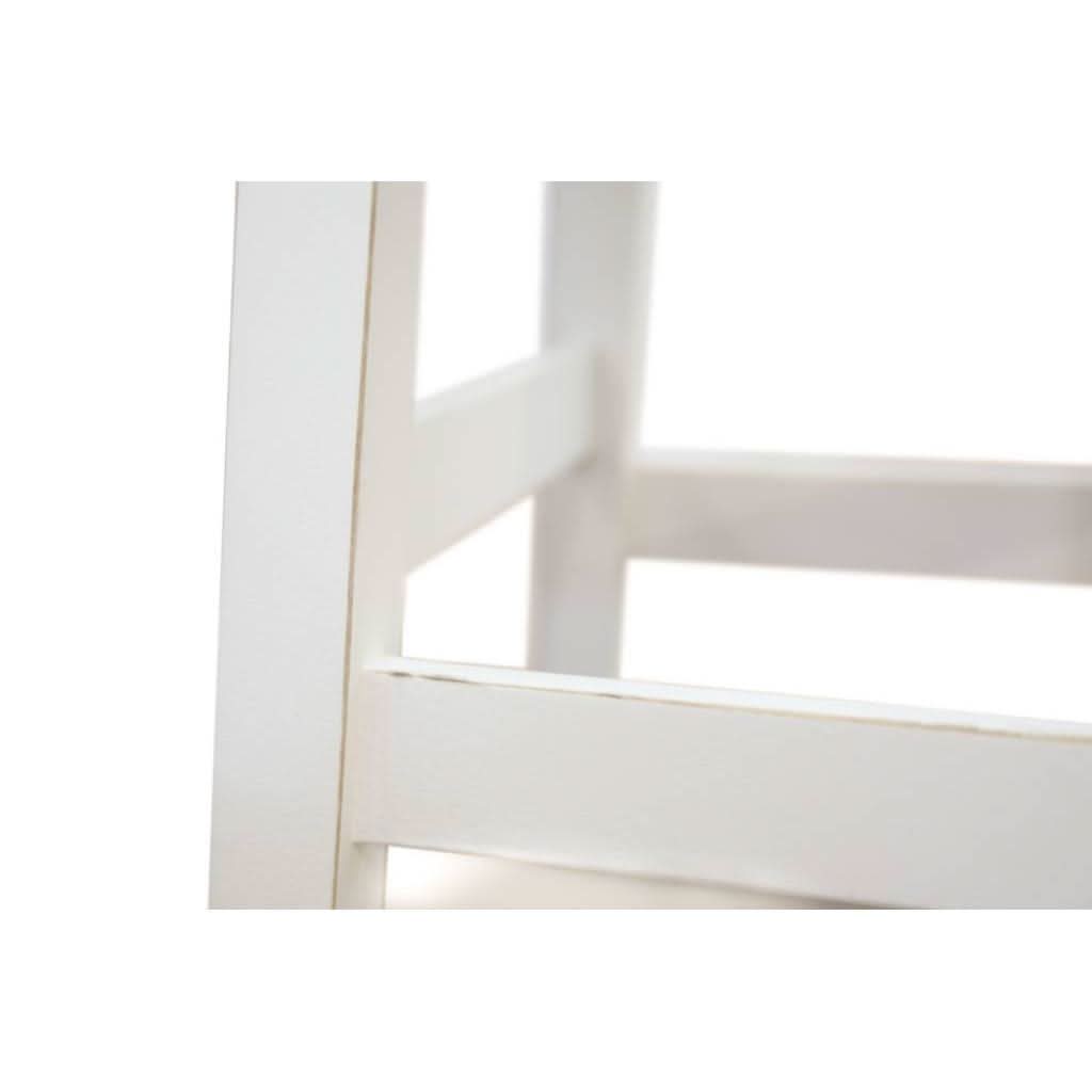 PAPAYA SOLID MANGO WOOD STOOL WHITE BASE & WHITEWASH TOP - MyChocolateWood