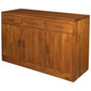 PARIS SOLID MAHOGANY 3 DOORS & 3 DRAWERS BUFFET/SIDEBOARD IN LIGHT PECAN - MyChocolateWood
