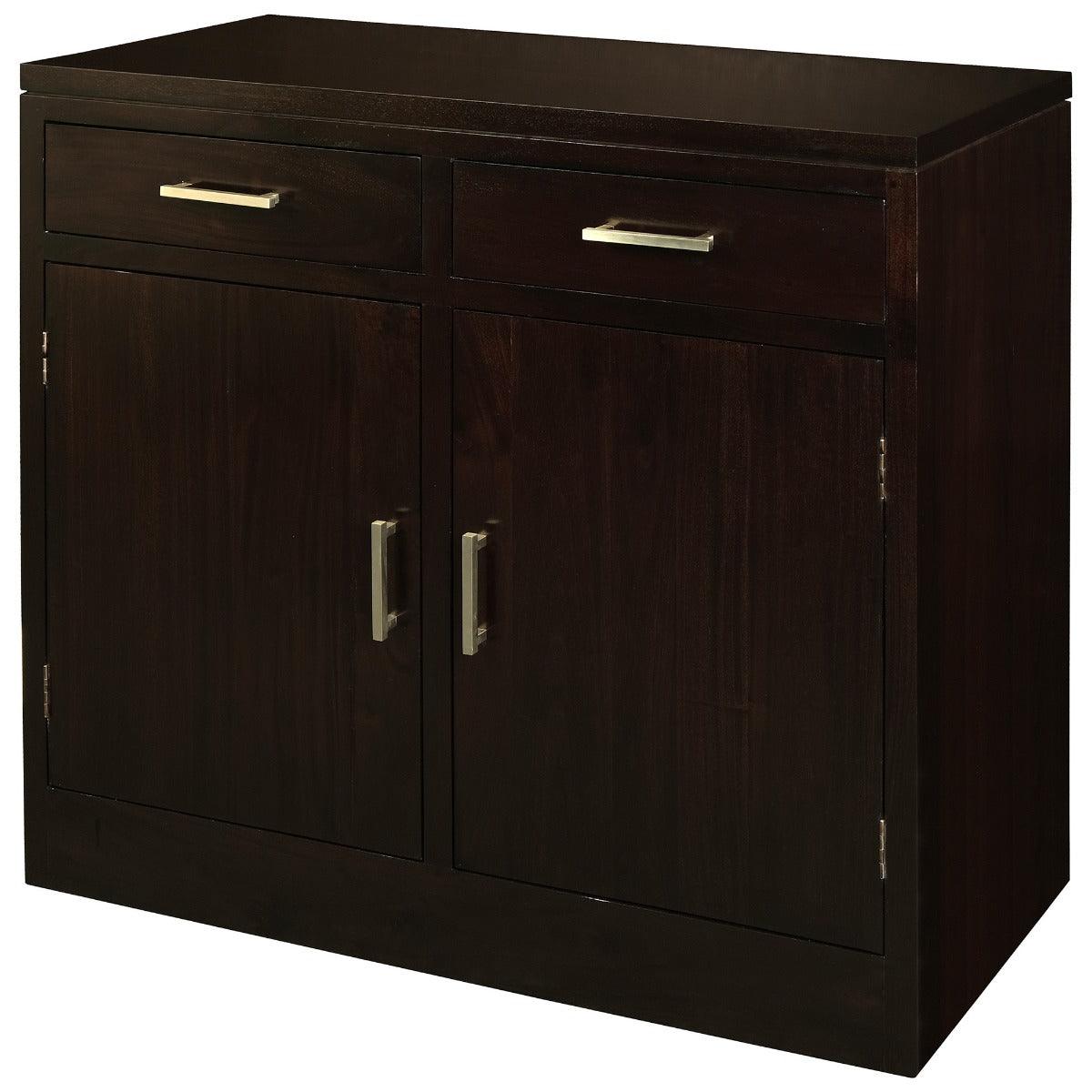 PARIS SOLID MAHOGANY BUFFET/SIDEBOARD 2 DOORS 2 DRAWERS IN CHOCOLATE - MyChocolateWood