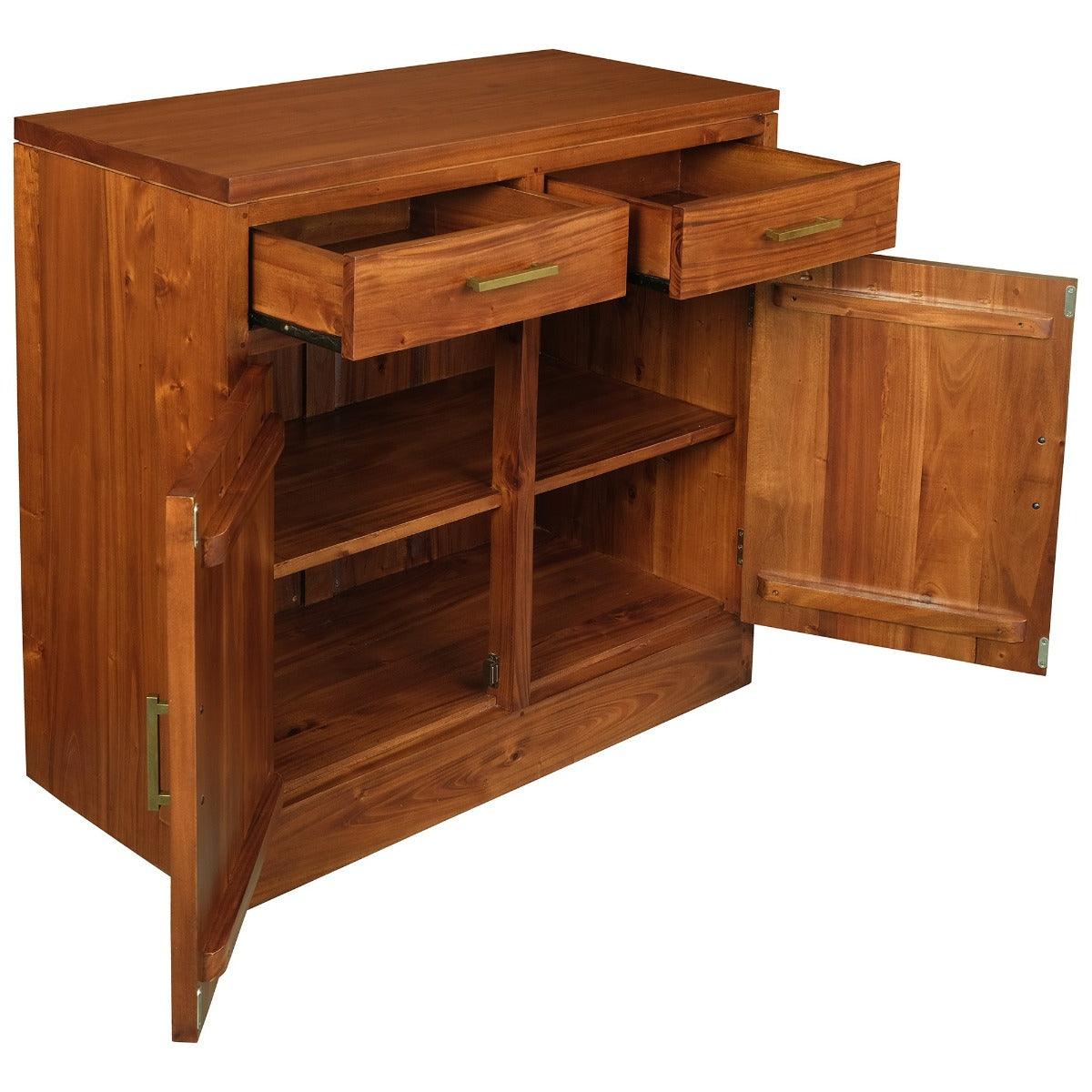 PARIS SOLID MAHOGANY BUFFET/SIDEBOARD 2 DOORS & 2 DRAWERS IN LIGHT PECAN - MyChocolateWood