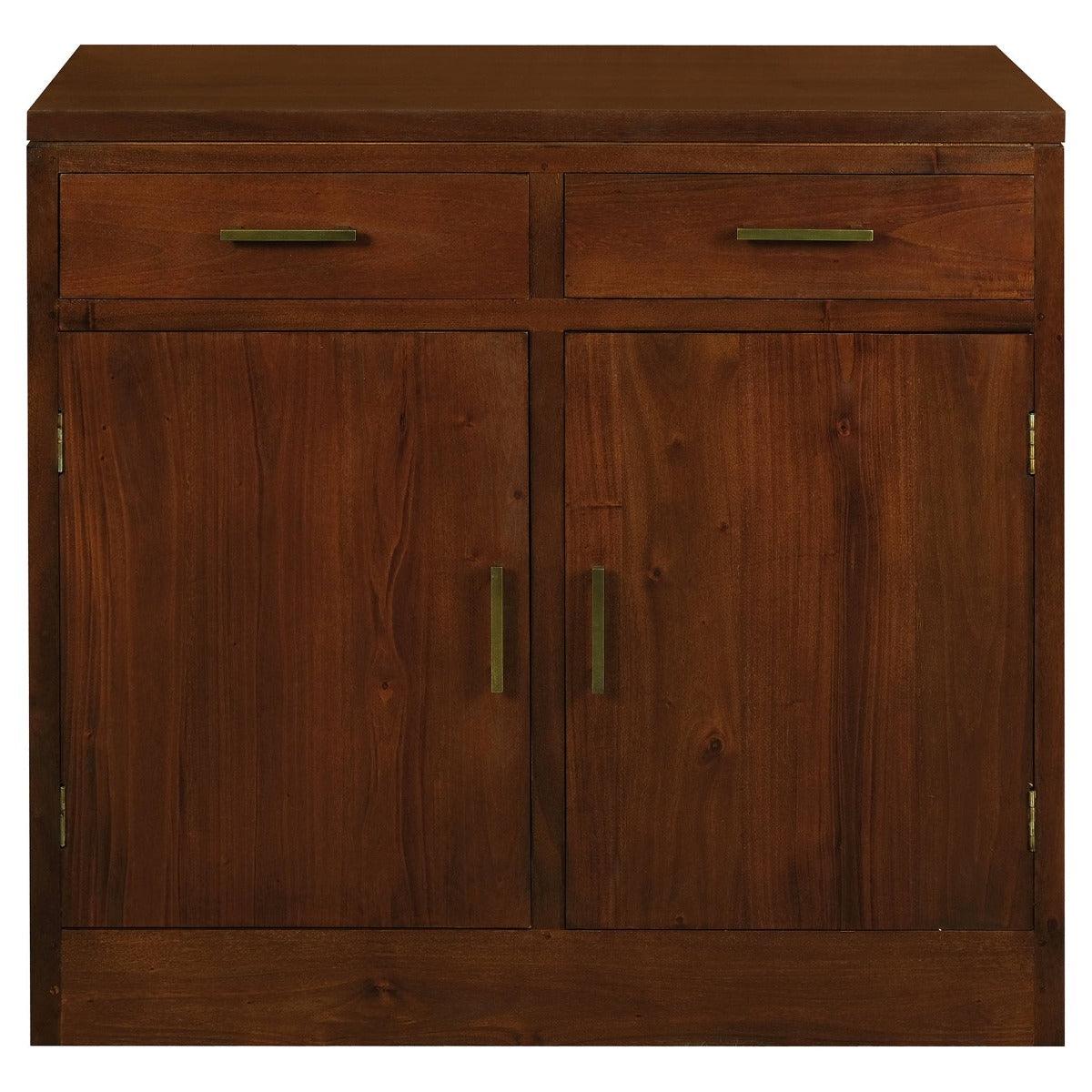 PARIS SOLID MAHOGANY BUFFET/SIDEBOARD 2 DOORS 2 DRAWERS IN MAHOGANY - MyChocolateWood