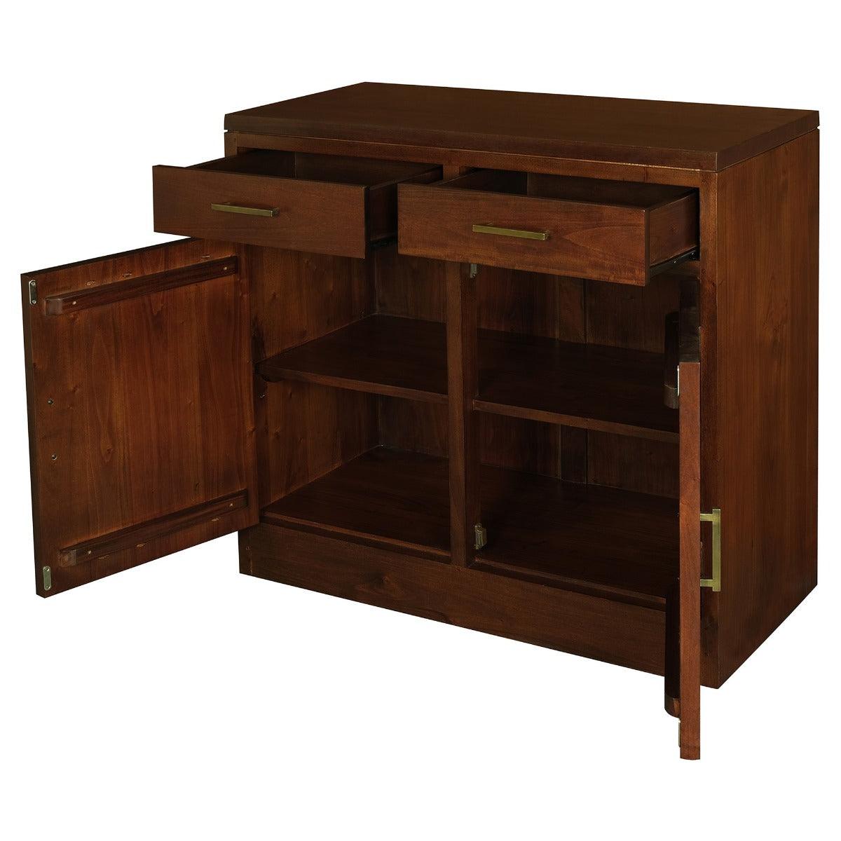 PARIS SOLID MAHOGANY BUFFET/SIDEBOARD 2 DOORS 2 DRAWERS IN MAHOGANY - MyChocolateWood