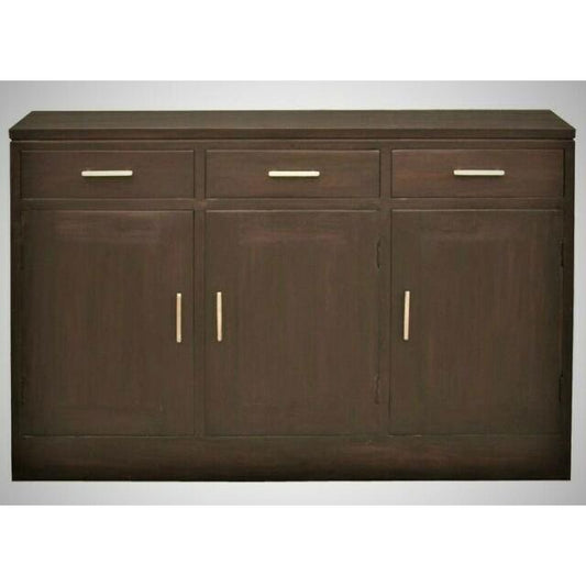 PARIS SOLID MAHOGANY BUFFET/SIDEBOARD 3 DOORS & 3 DRAWERS IN CHOCOLATE COLOUR - MyChocolateWood