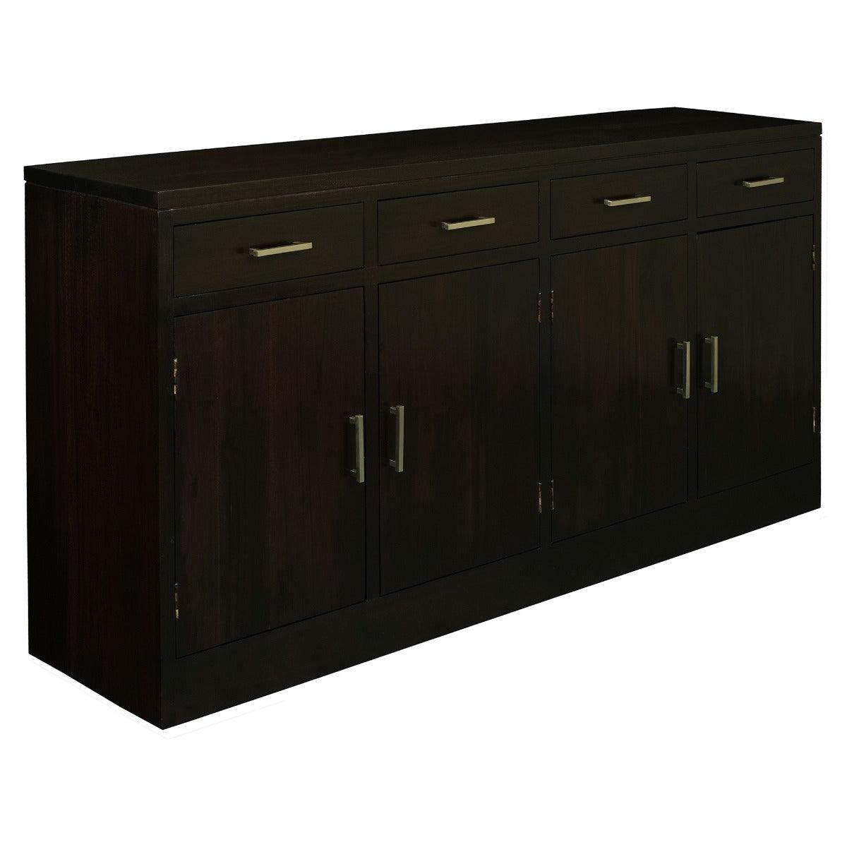 PARIS SOLID MAHOGANY BUFFET/SIDEBOARD 4 DOORS & 4 DRAWERS IN CHOCOLATE - MyChocolateWood