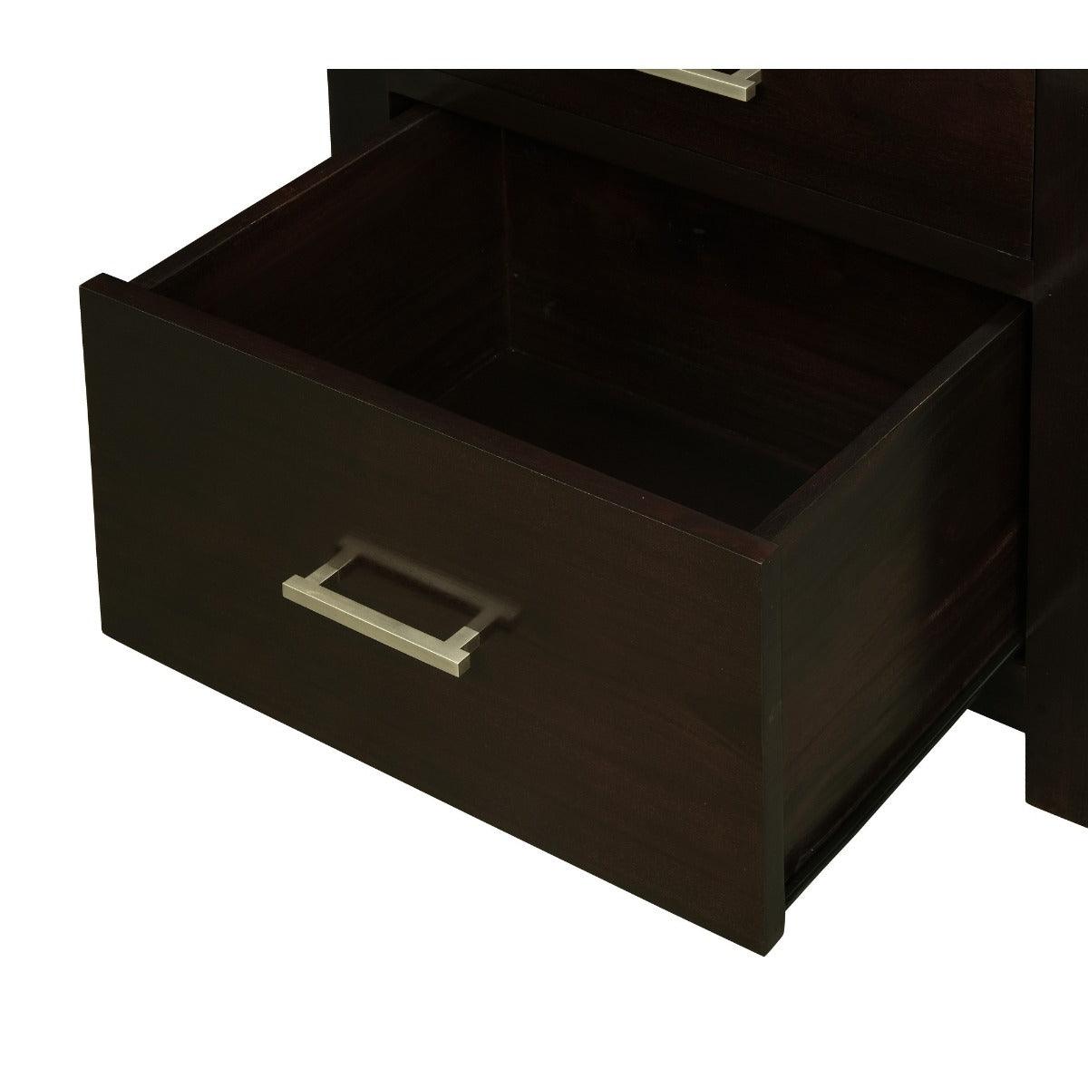 PARIS SOLID MAHOGANY TIMBER 3 DRAWER 150CM DESK - CHOCOLATE - MyChocolateWood