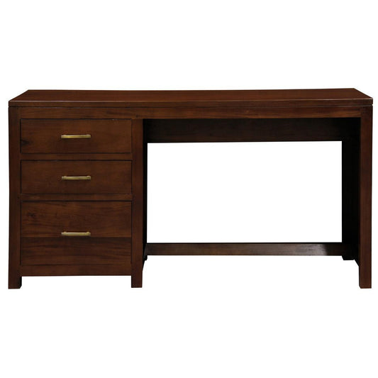 PARIS SOLID MAHOGANY TIMBER 3 DRAWER DESK - MAHOGANY -150CM - MyChocolateWood