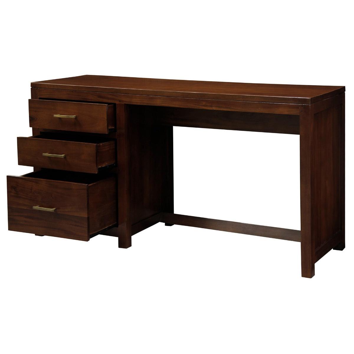 PARIS SOLID MAHOGANY TIMBER 3 DRAWER DESK - MAHOGANY -150CM - MyChocolateWood