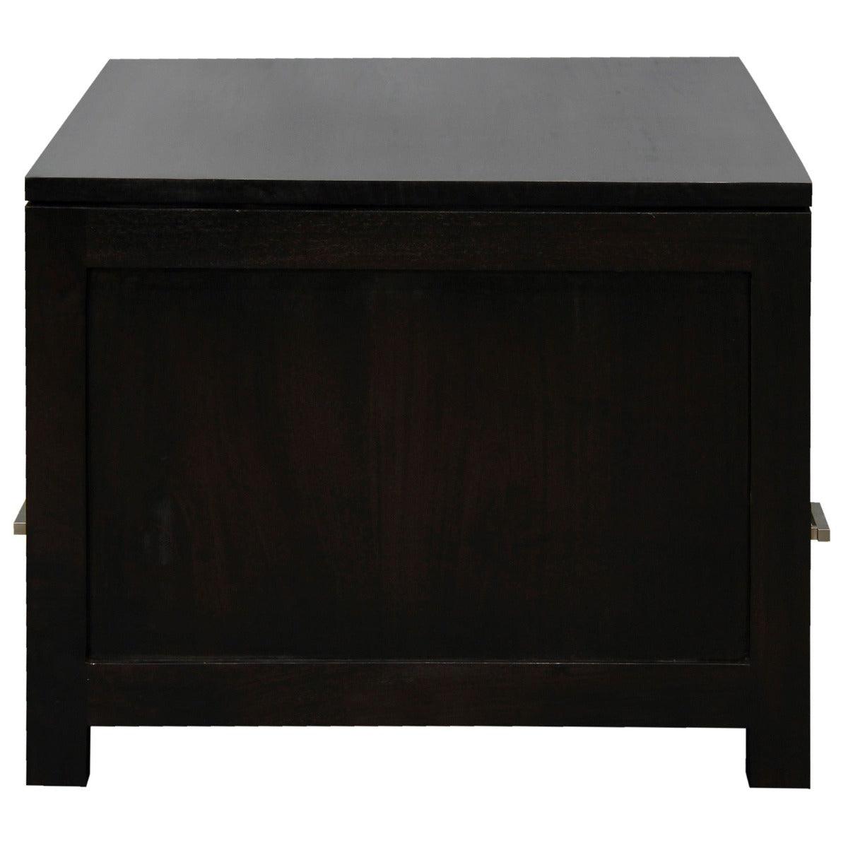 PARIS SOLID MAHOGANY TIMBER 4 DRAWER COFFEE TABLE 100CM - CHOCOLATE - MyChocolateWood