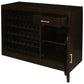 PARIS SOLID MAHOGANY TIMBER BUFFET/WINERACK 1 DOOR / 1 DRAWER CHOCOLATE 120CM - MyChocolateWood