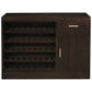 PARIS SOLID MAHOGANY TIMBER BUFFET/WINERACK 1 DOOR / 1 DRAWER CHOCOLATE 120CM - MyChocolateWood