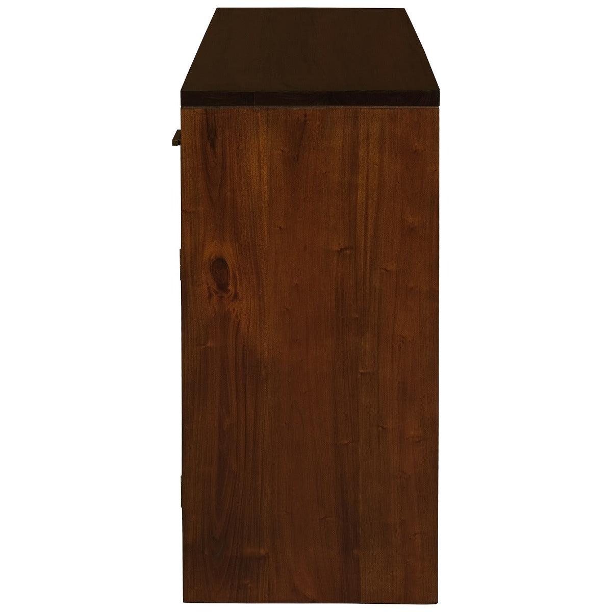 PARIS SOLID MAHOGANY TIMBER BUFFET/WINERACK 1 DOOR 1 DRAWER MAHOGANY 120CM - MyChocolateWood