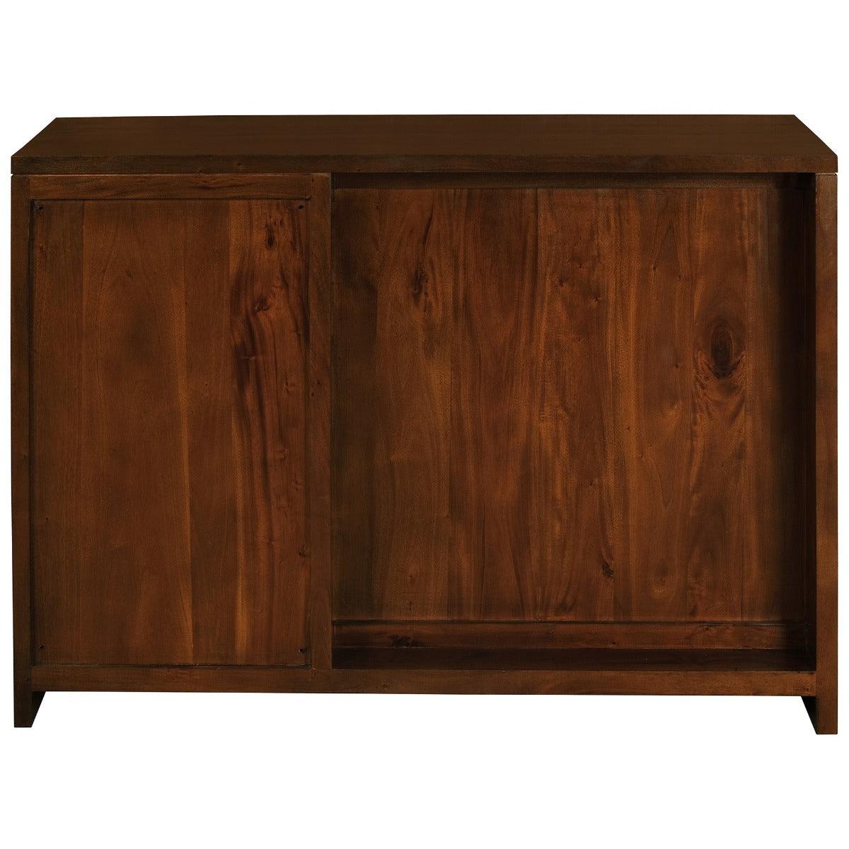 PARIS SOLID MAHOGANY TIMBER BUFFET/WINERACK 1 DOOR 1 DRAWER MAHOGANY 120CM - MyChocolateWood