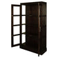 PARIS SOLID MAHOGANY TIMBER DISPLAY CABINET WITH 3 SHELVES -CHOCOLATE - MyChocolateWood