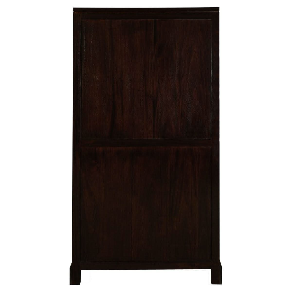 PARIS SOLID MAHOGANY TIMBER DISPLAY CABINET WITH 3 SHELVES -CHOCOLATE - MyChocolateWood