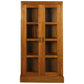 PARIS SOLID MAHOGANY TIMBER DISPLAY CABINET WITH 3 SHELVES - LIGHT PECAN - MyChocolateWood