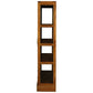 PARIS SOLID MAHOGANY TIMBER DISPLAY CABINET WITH 3 SHELVES - LIGHT PECAN - MyChocolateWood