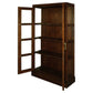 PARIS SOLID MAHOGANY TIMBER DISPLAY CABINET WITH 3 SHELVES - MAHOGANY - MyChocolateWood