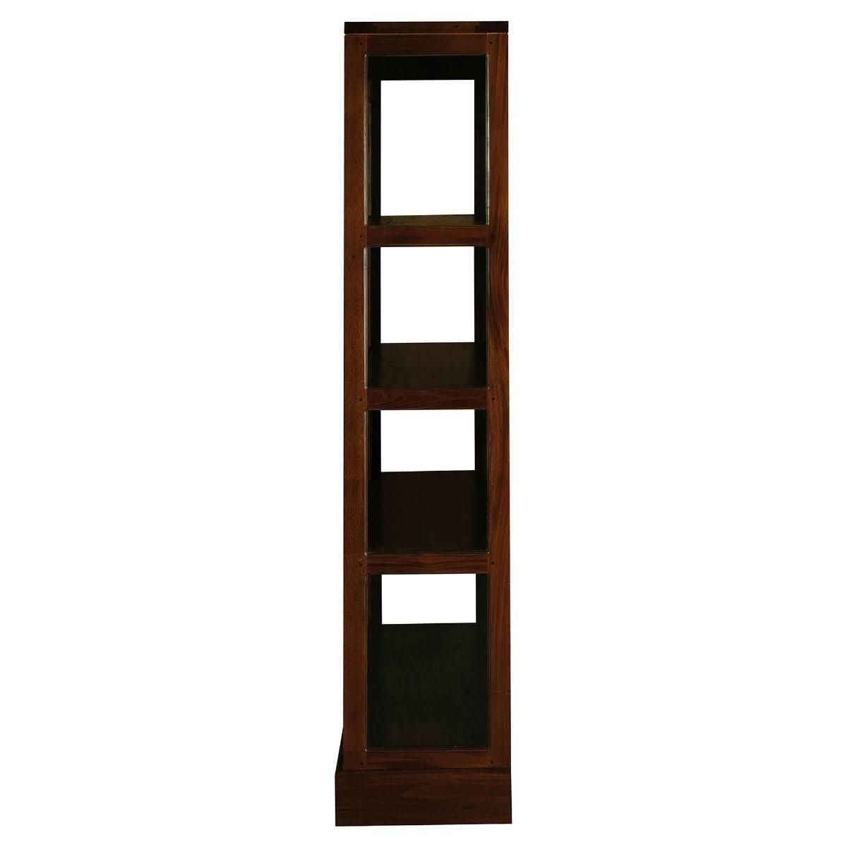 PARIS SOLID MAHOGANY TIMBER DISPLAY CABINET WITH 3 SHELVES - MAHOGANY - MyChocolateWood