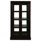 PARIS SOLID MAHOGANY TIMBER MIRRORED BACK DISPLAY CABINET WITH 3 SHELVES - CHOCOLATE - MyChocolateWood