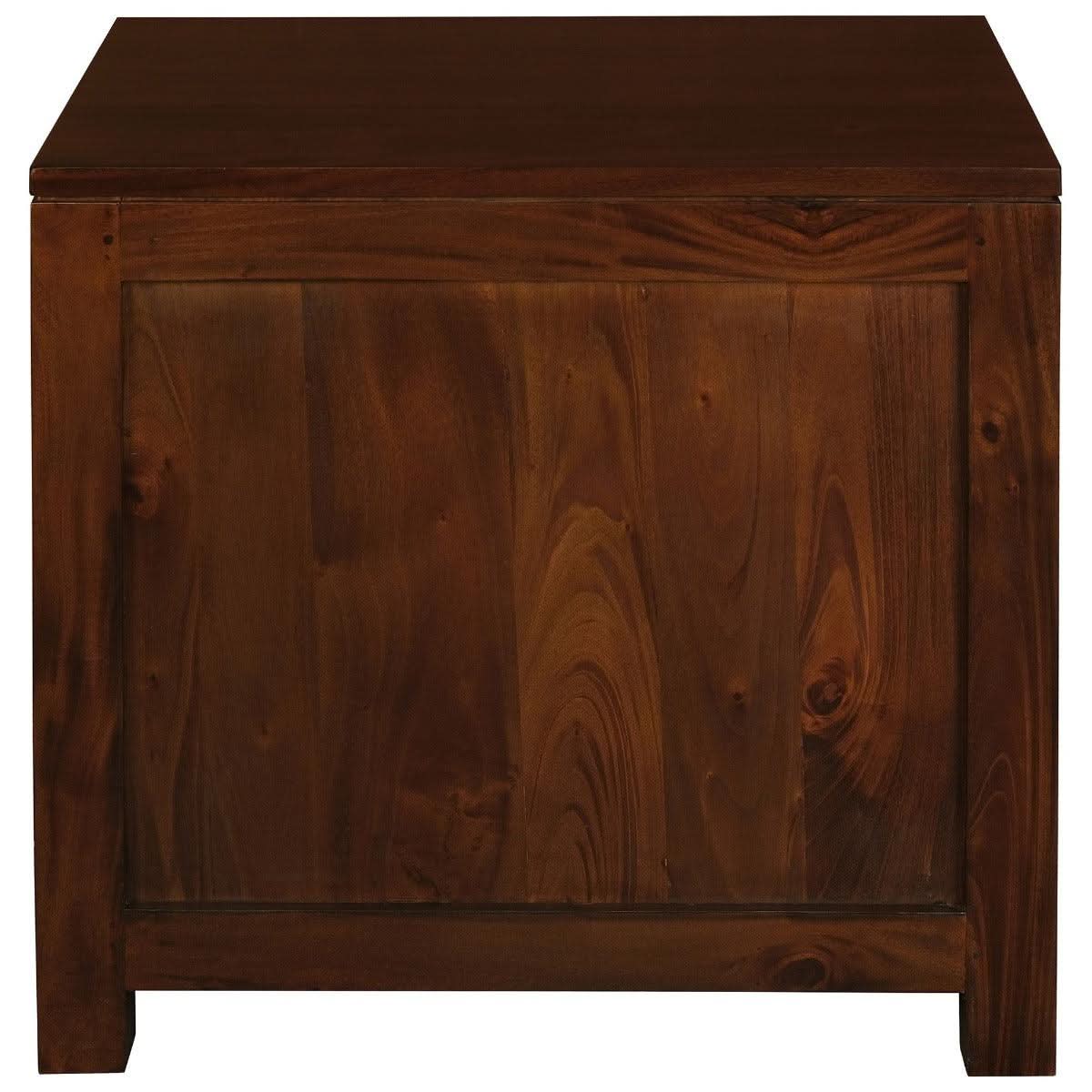 PARIS SOLID MAHOGANY TIMBER SINGLE DRAWER LAMP TABLE - MAHOGANY - MyChocolateWood