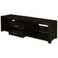 PARIS SOLID MAHOGANY TIMBER TV UNIT 2 DRAWERS & 4 SHELVES - CHOCOLATE - MyChocolateWood