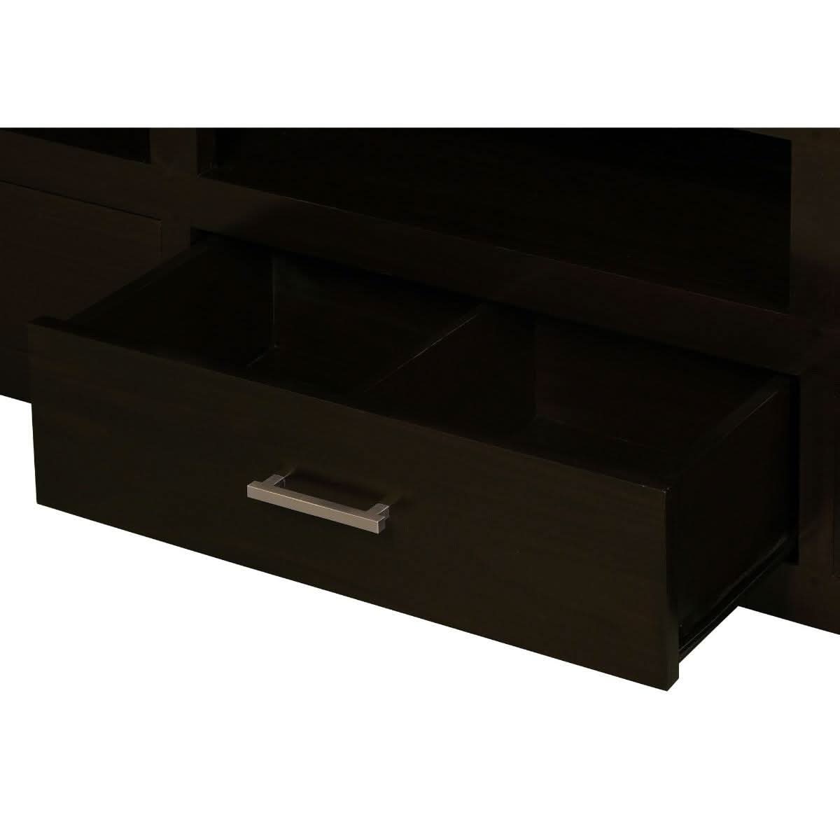 PARIS SOLID MAHOGANY TV UNIT 190CM WITH 3 DRAWERS IN CHOCOLATE - MyChocolateWood