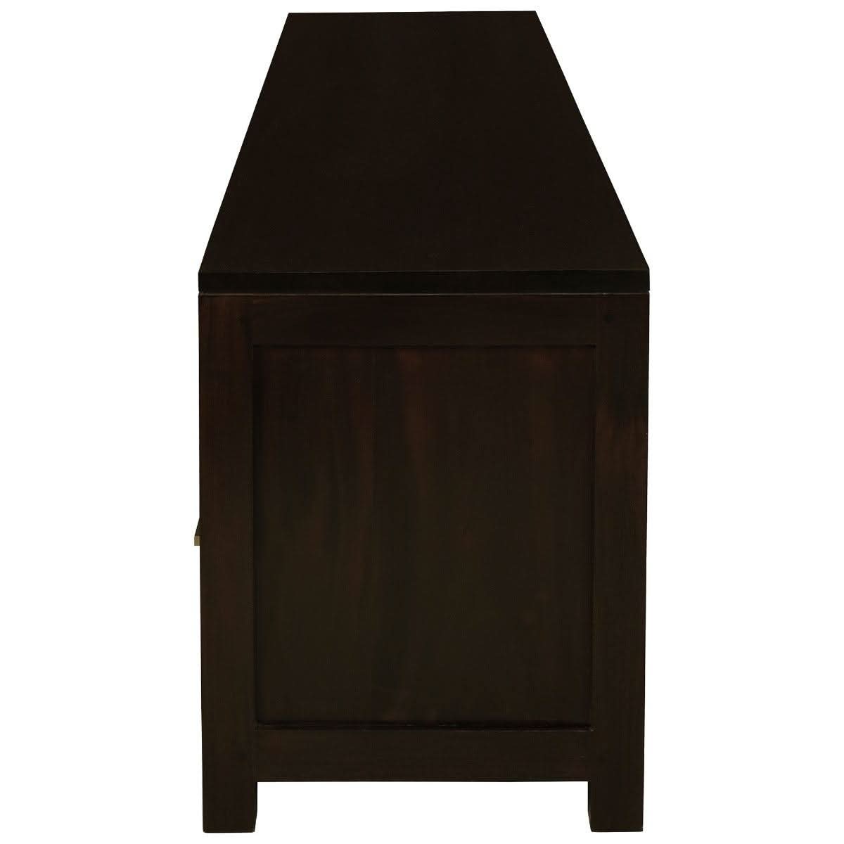 PARIS SOLID MAHOGANY TV UNIT 190CM WITH 3 DRAWERS IN CHOCOLATE - MyChocolateWood