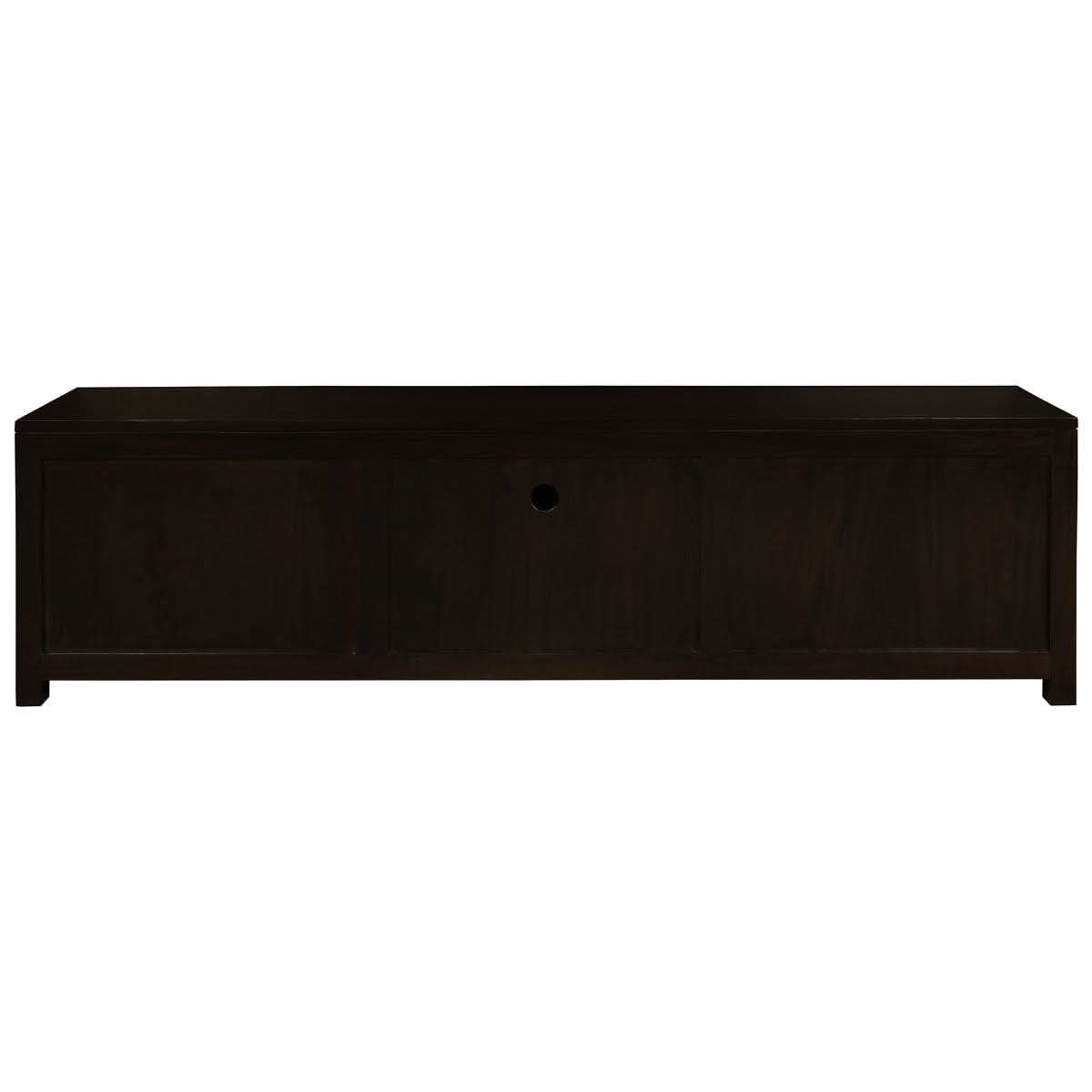 PARIS SOLID MAHOGANY TV UNIT 190CM WITH 3 DRAWERS IN CHOCOLATE - MyChocolateWood
