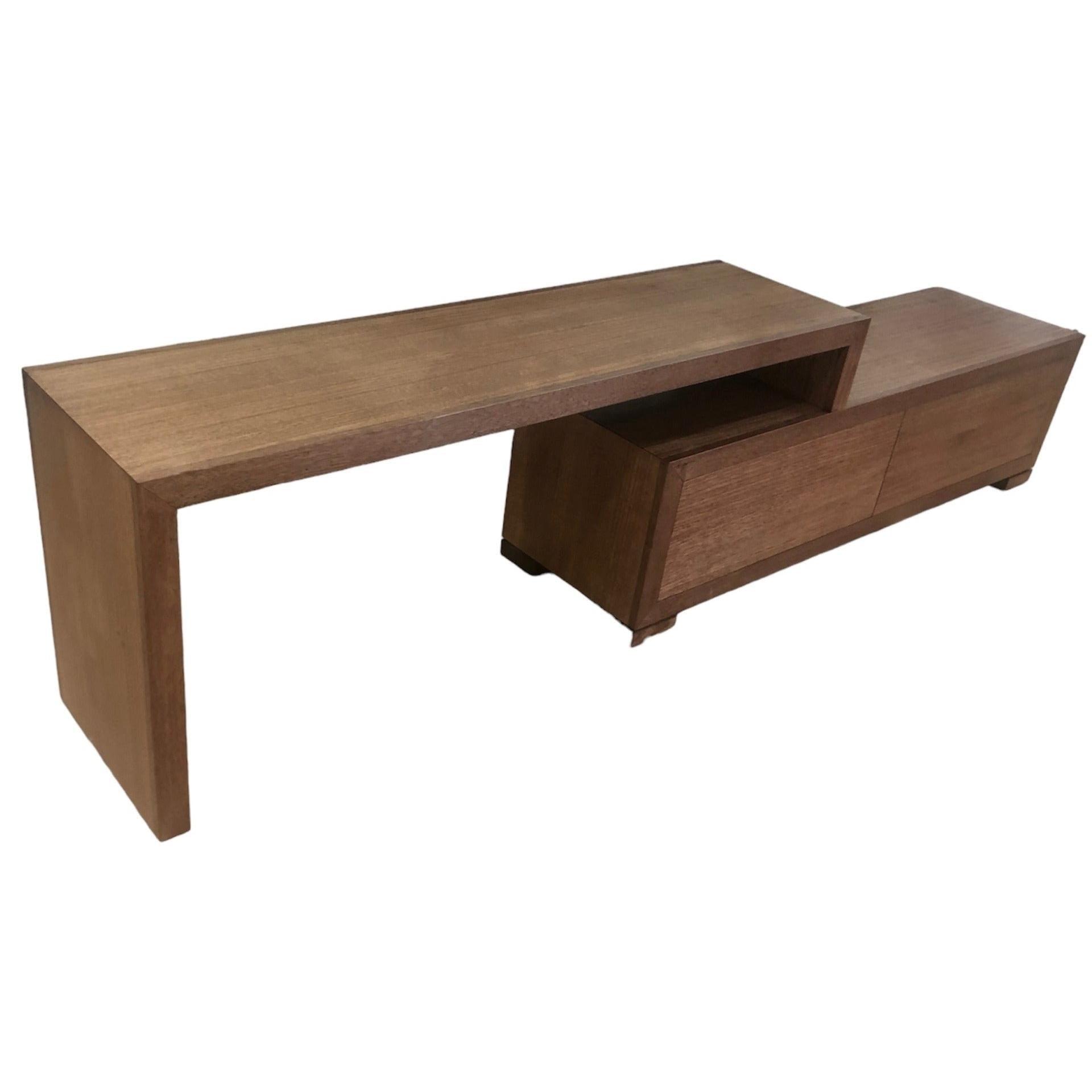 PARKER CUSTOM MADE TASSIE OAK EXTENSION TV UNIT IN FULL TIMBER - MyChocolateWood