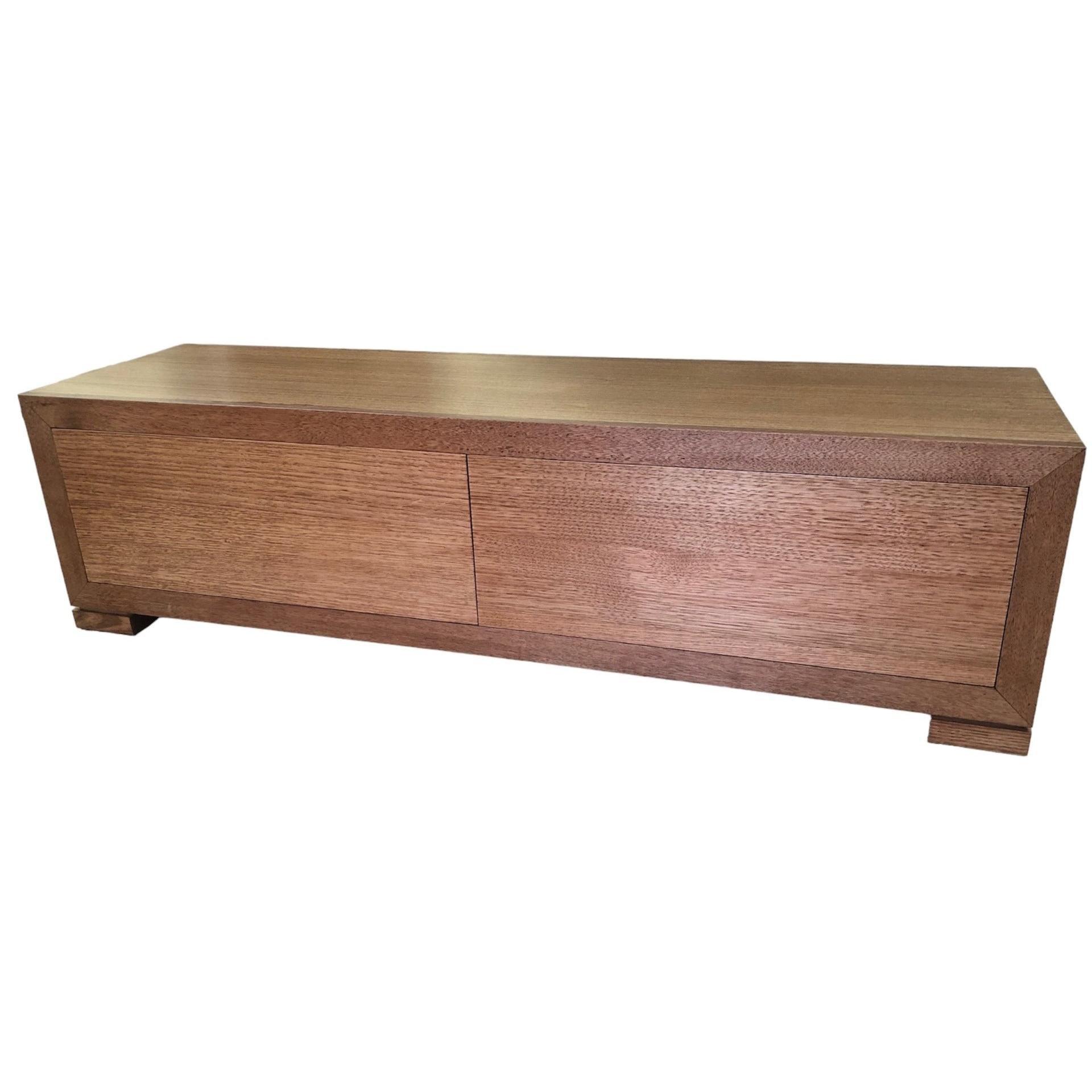 PARKER CUSTOM MADE TASSIE OAK EXTENSION TV UNIT IN FULL TIMBER - MyChocolateWood