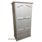 PAUDHA WHITE WARDROBE/ARMOIRE IN SOLID NZ PINE CUSTOM MADE - MyChocolateWood