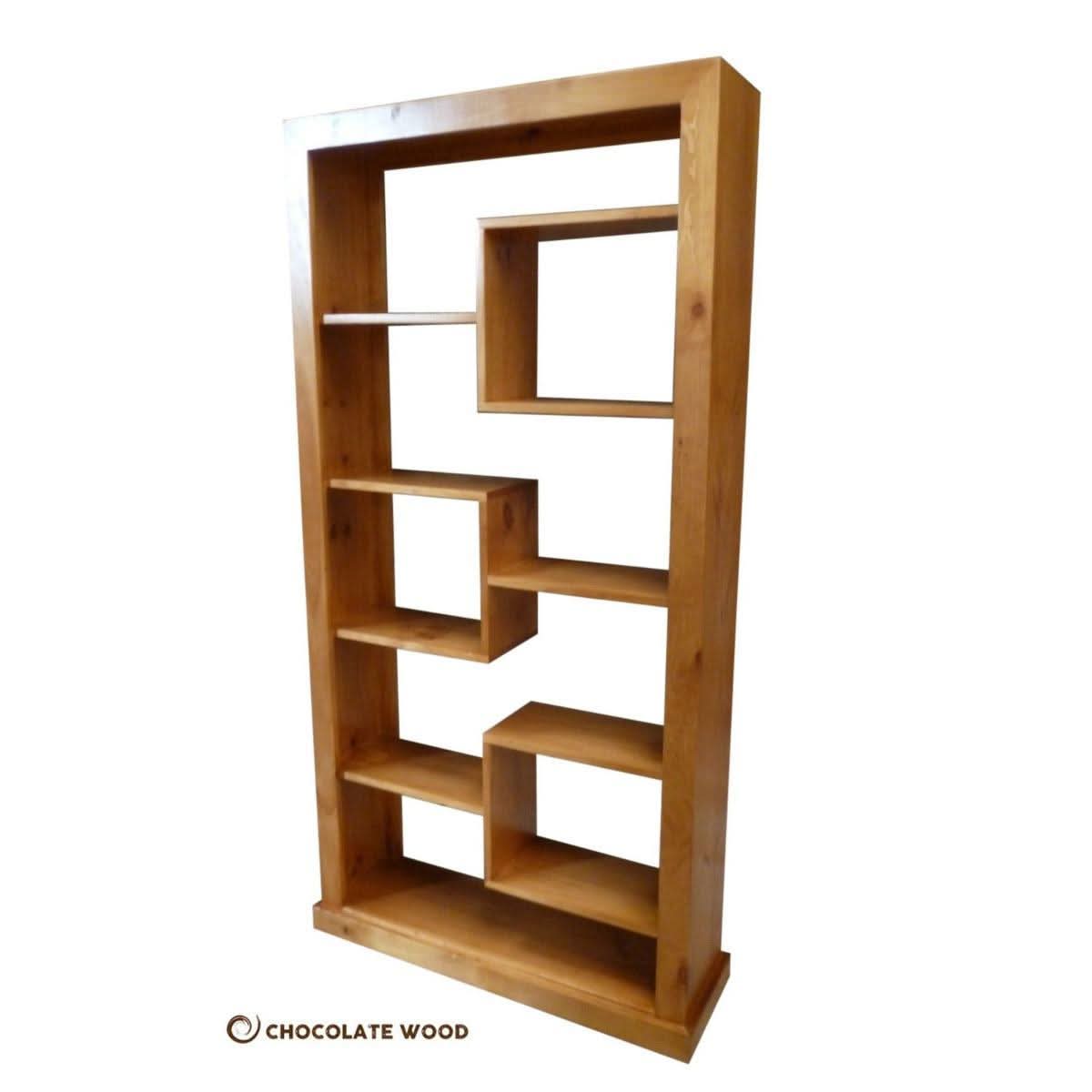 PAYTON SOLID PINE TIMBER ROOM DIVIDER/BOOKCASE/BOOKSHELF DISPLAY UNIT - MyChocolateWood