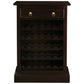 PEGASUS SOLID MAHOGANY TIMBER 30 BOTTLE WINERACK W/ 1 DRAWER- CHOCOLATE - MyChocolateWood