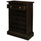 PEGASUS SOLID MAHOGANY TIMBER 30 BOTTLE WINERACK W/ 1 DRAWER- CHOCOLATE - MyChocolateWood