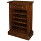 PEGASUS SOLID MAHOGANY TIMBER 30 BOTTLE WINERACK W/ 1 DRAWER - MAHOGANY - MyChocolateWood