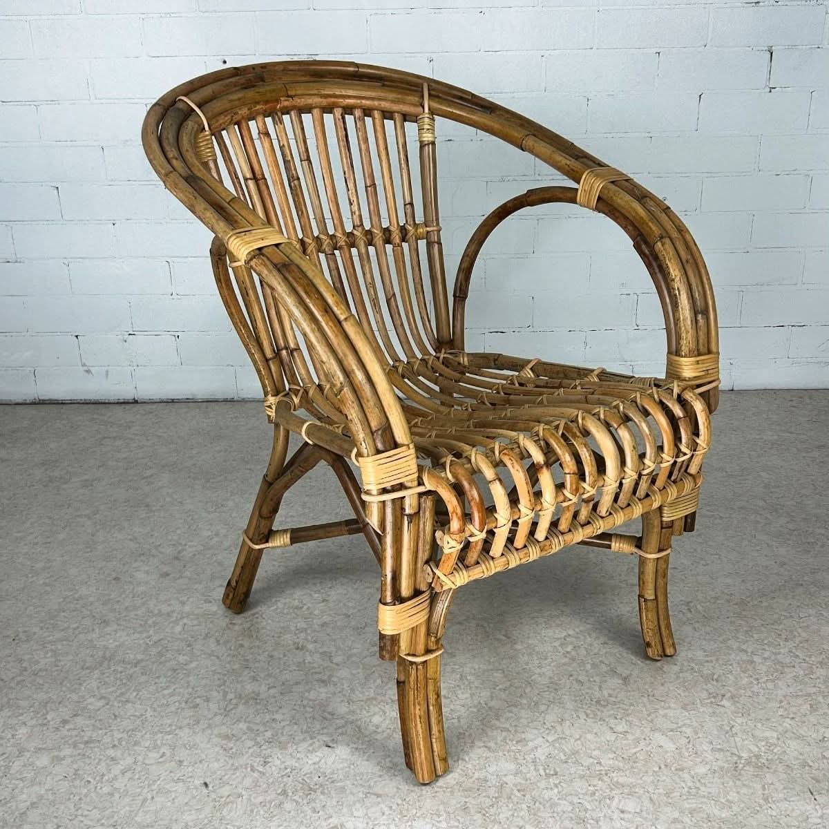 PEREGRIN NATURAL RATTAN  VERANDAH CHAIR LOUNGE CHAIR ACCENT CHAIR/ ARMCHAIR /EASY CHAIR - MyChocolateWood