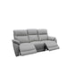 PERSI GENUINE LEATHER 3 SEATER SOFA WITH 2 POWER RECLINERS SILVER - MyChocolateWood